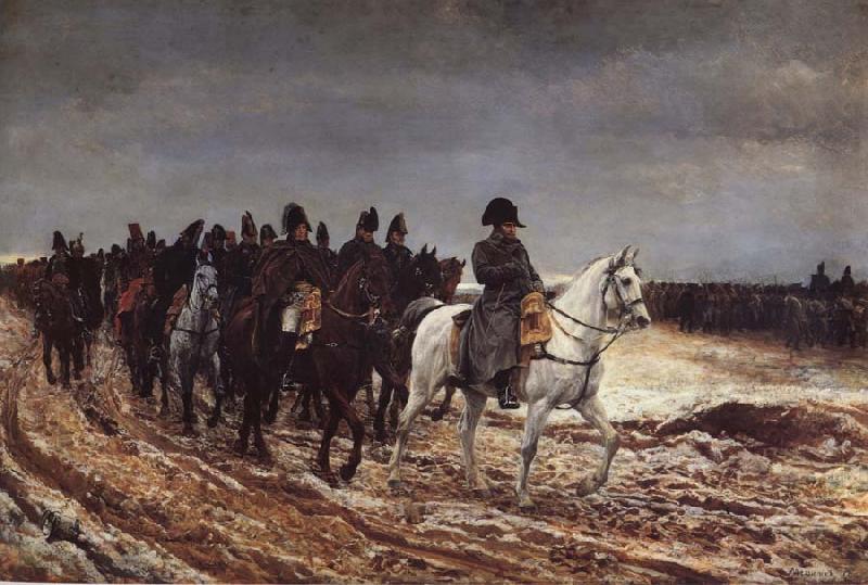 Jean-Louis-Ernest Meissonier Napoleon on the expedition of 1814 Sweden oil painting art